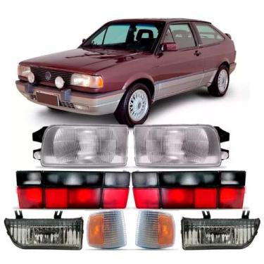 Imagem de Farol Gol Dianteiro Quadrado 1991 A 1995 e Lanterna Fumê - DFEB