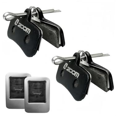 Imagem de Generic Conjunto De Pastilhas Freio 4 Pistões Compatível Com Zoom Hb-876, 2 Pares Disco Semimetálicas Alto Desempenho Para Mountain Bike, Mola Pinça E Caixa Armazenamento