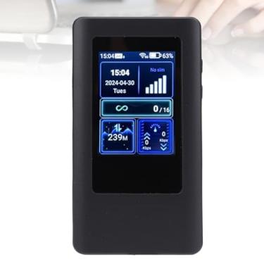 Imagem de Heayzoki Router Wi -Fi Portátil 5G, Ponto de Acesso Móvel Com Tela de Exibição, Banda de 2,4 GHz e 5GHz 1200mbps, Bateria de 4200mAh, Slot para Cartão SIM, até 16 Dispositivos para
