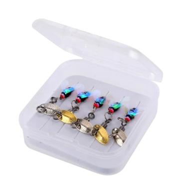 Imagem de Trout Spinners - 5 peças, iscas de pesca com mosca, moscas molhadas, iscas com spinner para robalo, peixe-sol, lúcio, anzóis artificiais para pesca de robalo, truta e salmão, adequado para água doce e
