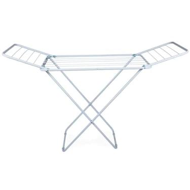 Imagem de Varal de Chão Mor 20kg Com Abas Branco Dobrável Para Apartamento