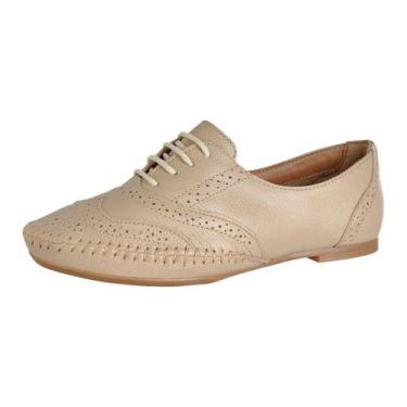 Imagem de Sapato Feminino Oxford Couro Legitimo Linha Conforto L.a. - 15360 - Ar
