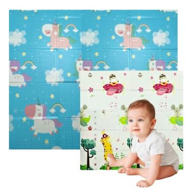 Imagem de Tapete de Atividades Infantil Térmico Tatame Para Bebê Infantil Dobrável Dupla Face Educativo Emborrachado Antiderrapante Tapete Infantil de Proteção. Fácil de Transportar e Guardar, Util em Quarto, Sala, Escola, Berçarios, Parques.