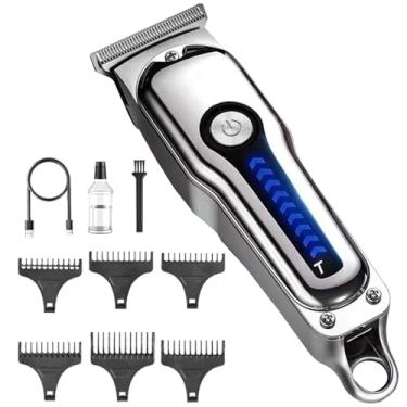 Imagem de Cortador De Cabelo Para Homens | Aparador De Cabelo Recarregável | Aparelho Silencioso Ajustável Sem Fio Para Viagem Cuidados Pessoais Estilização Meninos Homens Casa Delineação Detalhamento