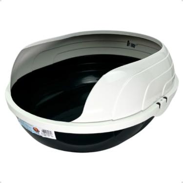Imagem de Caixa de Areia Banheiro para Gatos Reforçada Sanitário Furba Sandbox Tamanho Slim e Grande(Prime Preto)