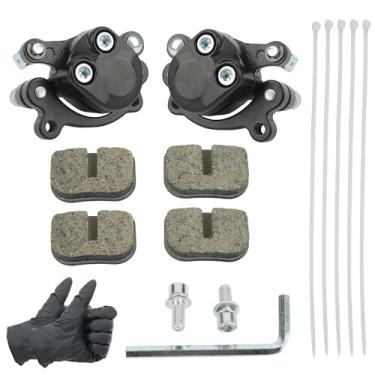 Imagem de ABCERRSI Pinça de freio a disco dianteiro e traseiro com pastilhas compatível com 2 tempos 47cc 49cc Pocket Bike Mini Dirt Bike Scooter ATV MBX10 MBX11 MBX-10 MBX-11 80cc MM-B80