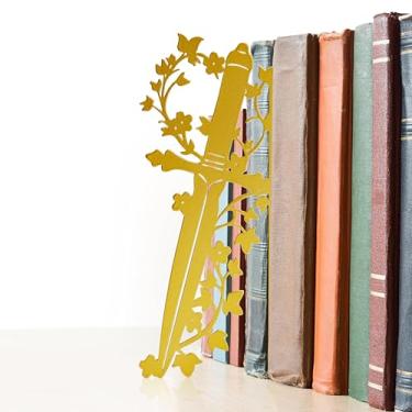 Imagem de Decoração de estante adaga – Decoração de fantasia para estante e mesa, ideal para acessórios de mesa masculinos, presentes para amantes de livros - ouro