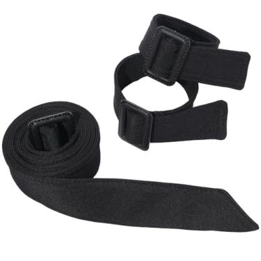 Imagem de GORGECRAFT 3 peças 2 estilos trench coat cinto preto com cintos de manga de poliéster macio fivela ajustável laço acessórios para sobretudo vento jaqueta corta-vento camisa social