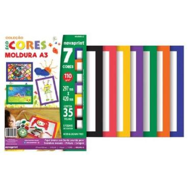 Imagem de Bloco Coleção Eco Cores - Moldura 29x42 110g 35 Fls - Novaprint