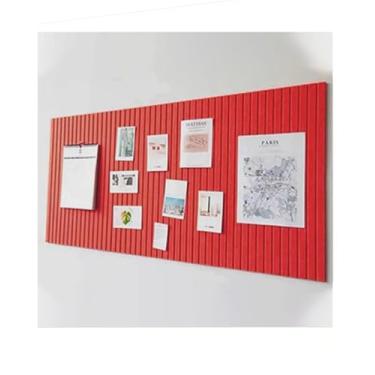 Imagem de Quadro de avisos grande de 122 x 81 cm, quadro decorativo de feltro, quadro de exibição de fotos dobrável de 0,9 cm de espessura com fita autoadesiva, quadro de visão para paredes de escola, casa