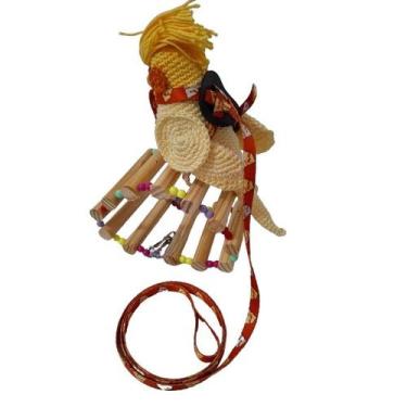 Imagem de Coleira Peitoral com Guia Passeio para Aves Calopsita Porte Semelhante