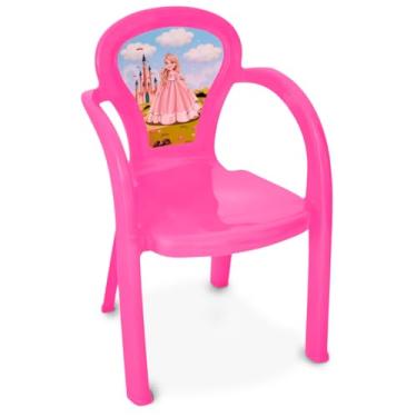 Imagem de Cadeira Monobloco com Braços Infantil Estampada (Princesa)