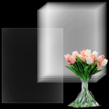 Imagem de DOITOOL Sacos de flores para buquês: 25 x 20 cm/9,82 x 7,86 pol. Sacos de flores de plástico transparente que preservam a água fresca para o dia das mães, casamento, aniversário, suprimentos de