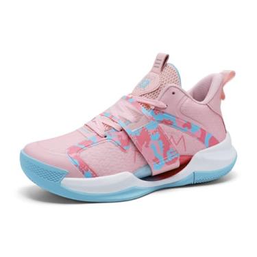 Imagem de Novetra Tênis de basquete masculino antiderrapante para treinamento ao ar livre(Pink1,43 BR)