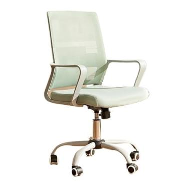 Imagem de ZzleoyuUUs-12 Cadeira de escritório cadeira de escritório com rodinhas cadeira de escritório em casa cadeira de encosto giratório cadeira de estudo confortável cadeira de computador (verde)
