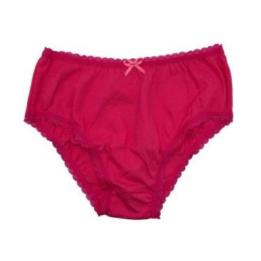 Imagem de Kit 3 calcinhas lupo de algodão ref:18100 menina, Rosa, Branco, Pink, 