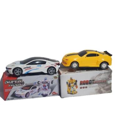 Imagem de Kit 2 Carrinhos Com Luzes Som Bate E Volta Camaro E Bmw - Toy King