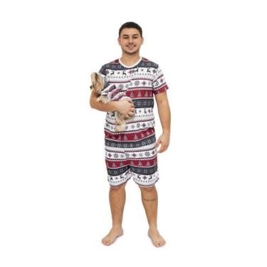 Imagem de Tal Pai Tal Pet Pijama Masculino Curto e Roupa Pet Natal Night - Alegr