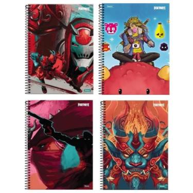 Imagem de Caderno Escolar Universitário Espiral 200 Folhas Fortnite - Foroni