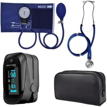Imagem de Kit Enfermagem Completo Com Medidor De Pressão Estetoscópio Rappaport 