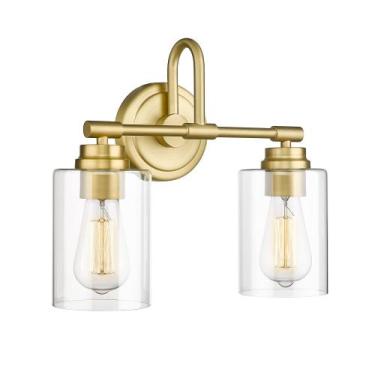 Imagem de Luminárias de banheiro AKEZON Brushed Gold 2-Light KW-7306-2