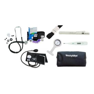 Imagem de Kit Acadêmico De Enfermagem Esfigmo e Rappaport Premium Várias Cores -
