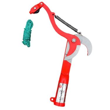 Imagem de Dualoai Tesoura de poda de árvores com polia sem esforço e mola de aço, multifuncional, economia de energia, adequada para poste de extensão, corda de 4,9 pés, Size S