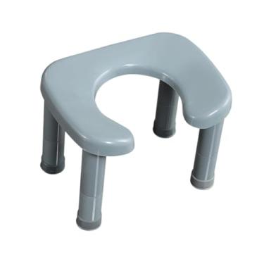 Imagem de IEUDNS Banco sanitário agachado, apoio para os pés, adultos, crianças, idosos, ergonômico, portátil, fácil armazenamento, prático, resistente, para cocô, Gray L