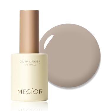 Imagem de MEGIOR Esmalte de gel de chá com leite, 15 ml, absorção de luz UV, longa duração, fácil de aplicar, kit de esmalte em gel para mulheres, meninas, manicure, faça você mesmo, salão de beleza, presente