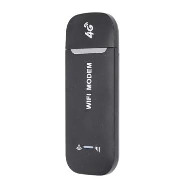 Imagem de Asixxsix Modem WiFi 4G LTE, roteador hotspot USB portátil com slot para cartão SIM, internet de alta velocidade até 150 Mbps, suporta 8 dispositivos, WiFi portátil para viagens (Preto)
