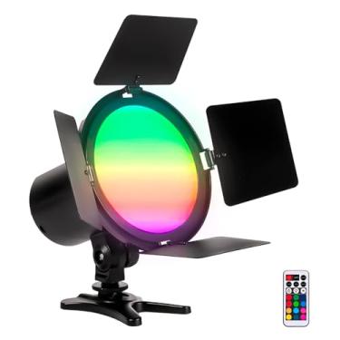 Imagem de SOU FOTO Iluminador de LED RGB Circular 10w LED-128RGB para Luz de Fundo Estudio Lives Vídeos Fotos