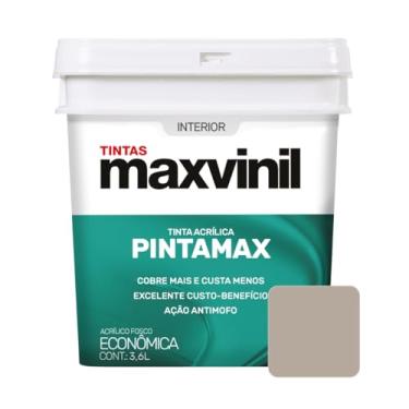 Imagem de Tinta Acrílica Econômica Pintamax Base Água Interno Reboco Massa Corrida Acrílica PVA Concreto Fibrocimento 3,6L Maxvinil (Cerrado)