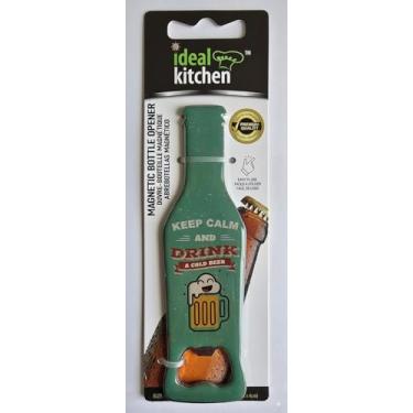 Imagem de Abridor de garrafas magnético 2 em 1 – Ímã de geladeira, aço inoxidável durável, portátil e leve, ideal para casa, bar, acampamento, trailer e aventuras ao ar livre (azul-petróleo)