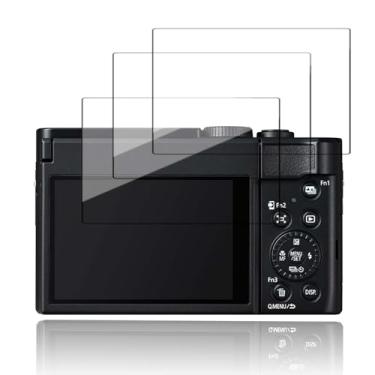 Imagem de NOUKAJU [Pacote com 3] Protetor de tela para Panasonic Lumix ZS99, vidro temperado HD, dureza 9h, arranhões, anti-impressão digital, protetor de filme de vidro temperado para câmera Panasonic Lumix