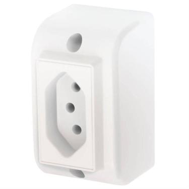 Imagem de Tomada 2p+t 10a 250 Volts Sobrepor - 2549 - Fame Tomada Padrao 2p+t 10a Sobrepor Fame 2549
