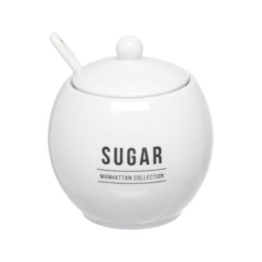 Imagem de Açucareiro Em Porcelana 350ml Branco Manhattan Hauskraft