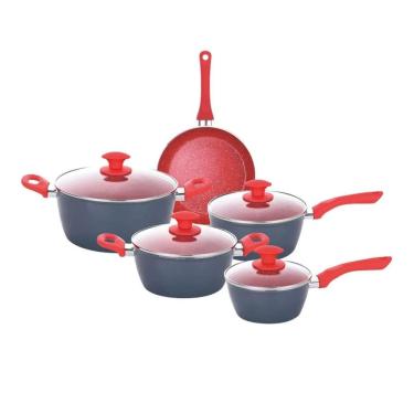 Imagem de Jogo De Panelas 5 Peças Indução Cerâmica Onix Class Home