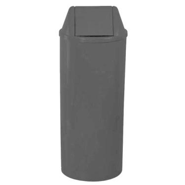 Imagem de Lixeira De Plástico Preta 50cm Com Tampa 22 Litros - E12a-eb12 - Jsn Cesto Plastico Com Tampa Preta 50cm - Eb12p - Jsn