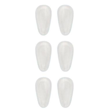 Imagem de 12 Plaqueta Silicone Adesiva Almofada Nariz Armação Óculos Borrachinha