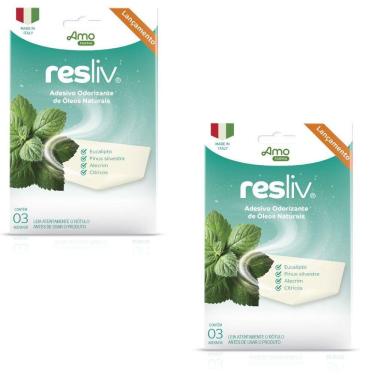 Imagem de 2 Resliv Adesivo Odorizante Para Respiração - Amoveri Farma