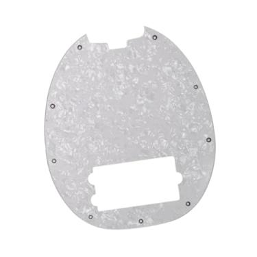 Imagem de Kokiya Pickguard de baixo para guitarra, 9 furos, instrumento musical moderno, placa antirrisco, Branco Brilhante