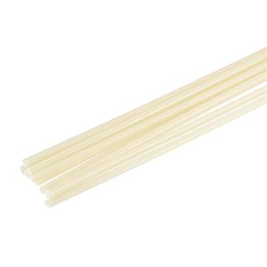 Imagem de HARFINGTON 1 conjunto (10 peças) hastes de solda de plástico 20 cm tiras de soldagem ABS redondas hastes de soldagem para para-choques de carro, caiaque, reparo diário, para-choques de plástico, bege