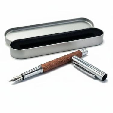 Imagem de Caneta tinteiro executiva pena cobre caixa metal 0,5mm luxo - LUYKE