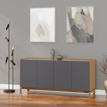 Imagem de Balcão 4 Portas 1 Gaveta Linha Barcelona - Finestra Móveis - Madeira M