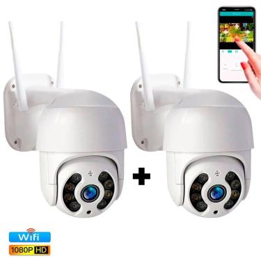 Imagem de Kit Com 2 Câmeras De Segurança Wi-Fi Full Hd A8