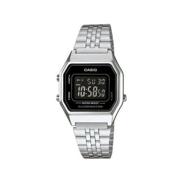 Imagem de Relógio casio feminino vintage quadrado digital la680wa-1bdf, Prata