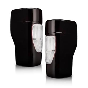 Imagem de OKLPF Luz traseira de freio traseiro compatível com Ford F250 F350 F-250 F-350 F-350 2020 2021 2022 substitui LC3Z13405C LC3Z13404C, substitui o conjunto de luz traseira vermelha, lanterna traseira de