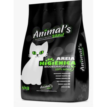 Imagem de Areia higienica para gato fina biodegradavel 4kg - ANILMAL'S  SAND