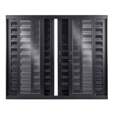 Imagem de Janela de Alumínio Veneziana de Correr 100x150x10cm 6 Folhas Vidro Lis