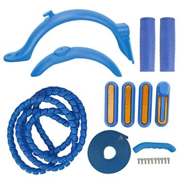 Imagem de aqxreight Para Acessórios Elétricos da Scooter Inclui Tampa Lateral de Guarda -lama Traseira da Tampa Lateral de Handbrake Silicone Grip Blue Blue (#3)